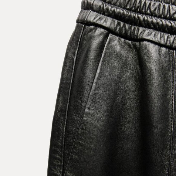 Zara Leather Joggers - Picture 7 of 9